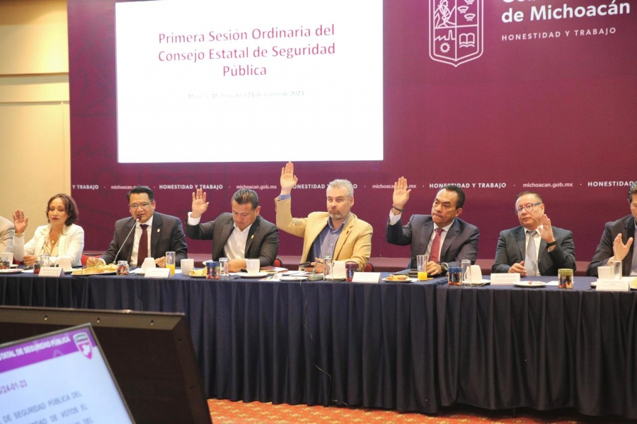 Consejo Estatal de Seguridad aprueba programa para fortalecer la paz en Michoacán