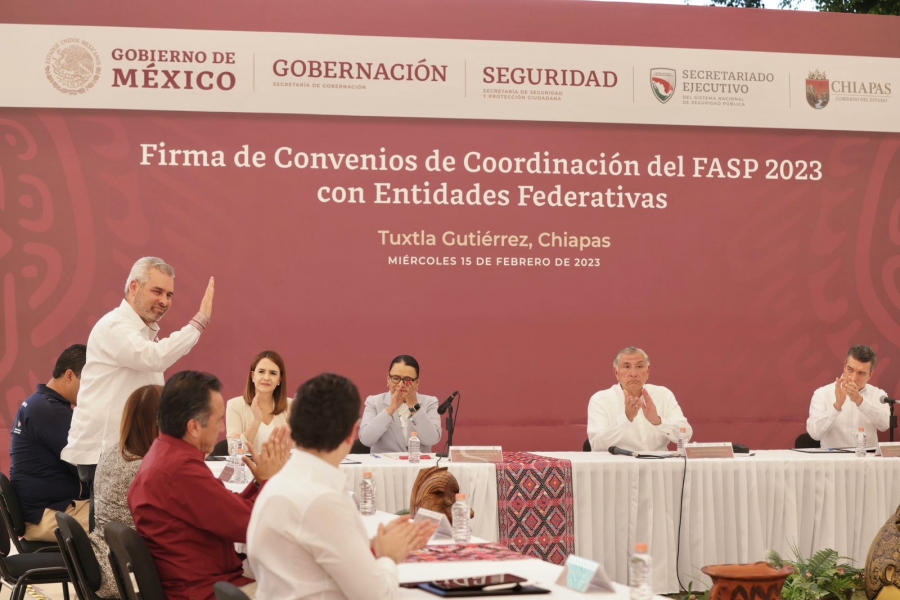 Bedolla firma convenio en seguridad, Michoacán accederá a casi 300 mdp de fondos federales