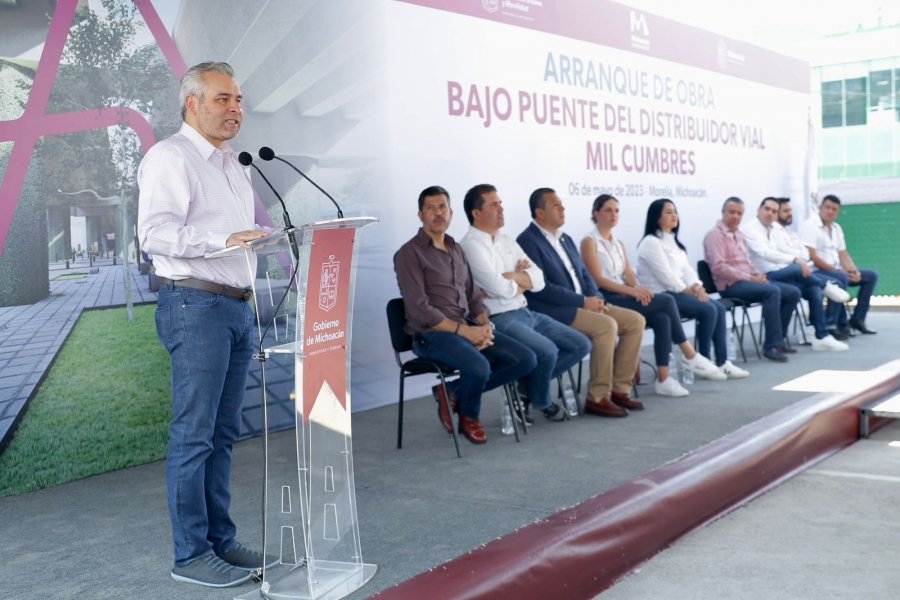 Arranca Bedolla obra bajo puente del distribuidor vial Mil Cumbres