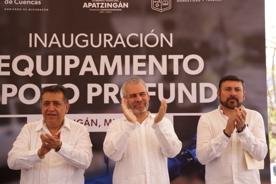 Apertura Bedolla pozo profundo en Apatzingán; beneficiados 10 mil habitantes