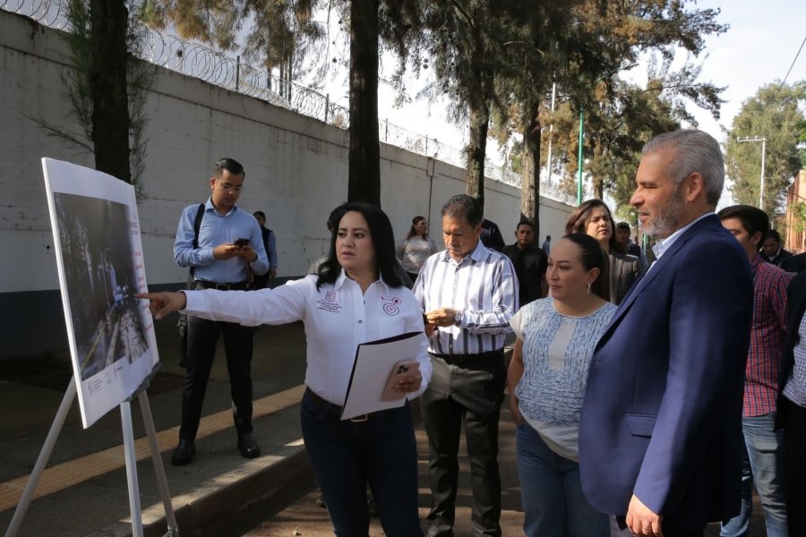 Supervisa Bedolla avance de obras en inmediaciones del CREE