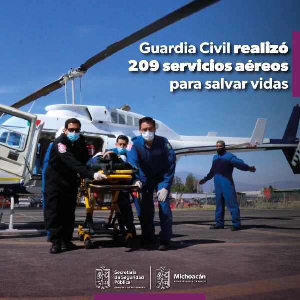 Helicópteros de SSP realizaron 209 vuelos para salvar vidas y combatir incendios