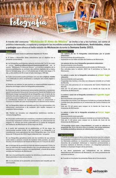 Anuncian concurso de fotografía 