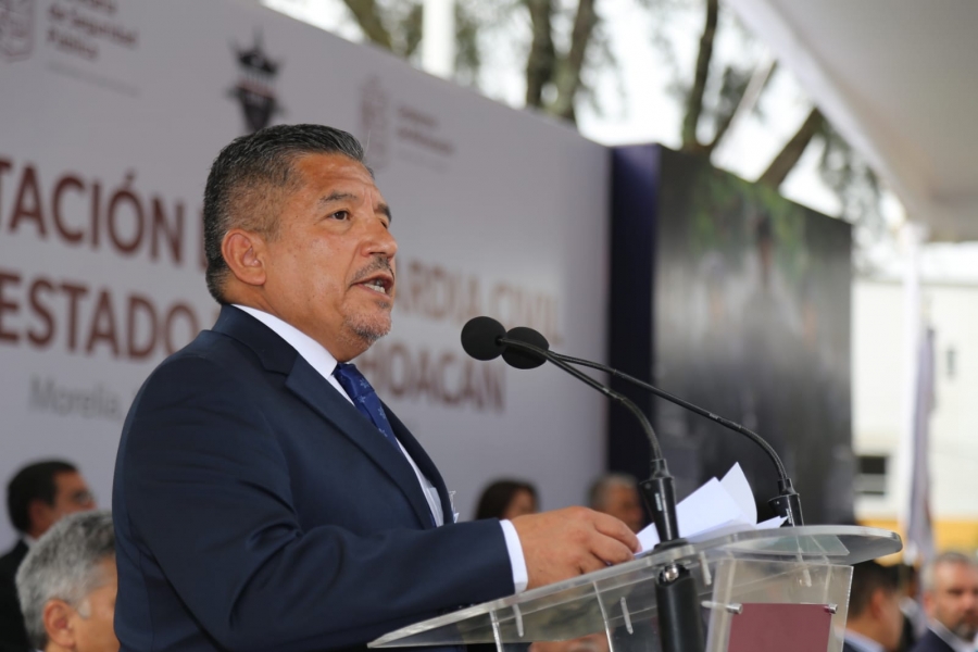 Presentan Gobernador y titular de la SSP a la Guardia Civil de Michoacán